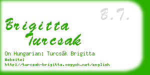 brigitta turcsak business card
